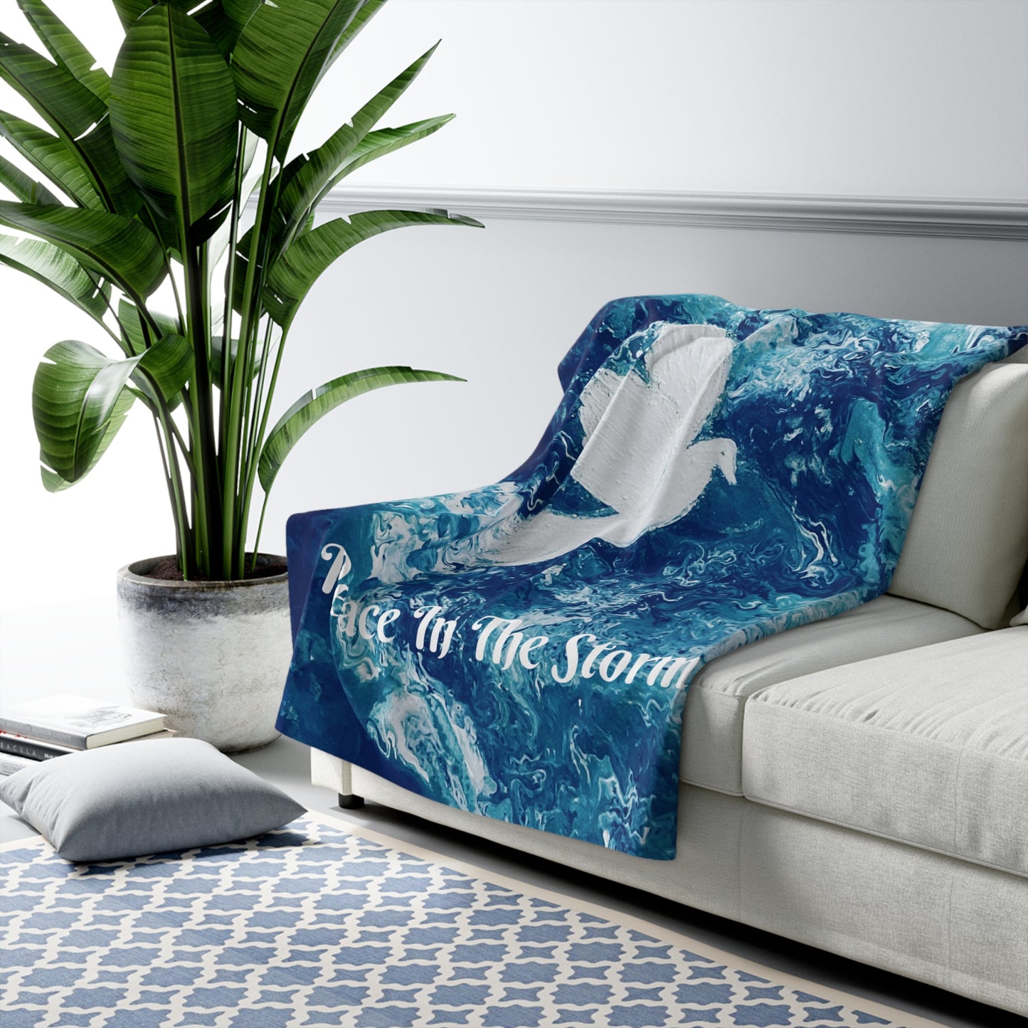 Peace in The Storm Sherpa Fleece Blanket