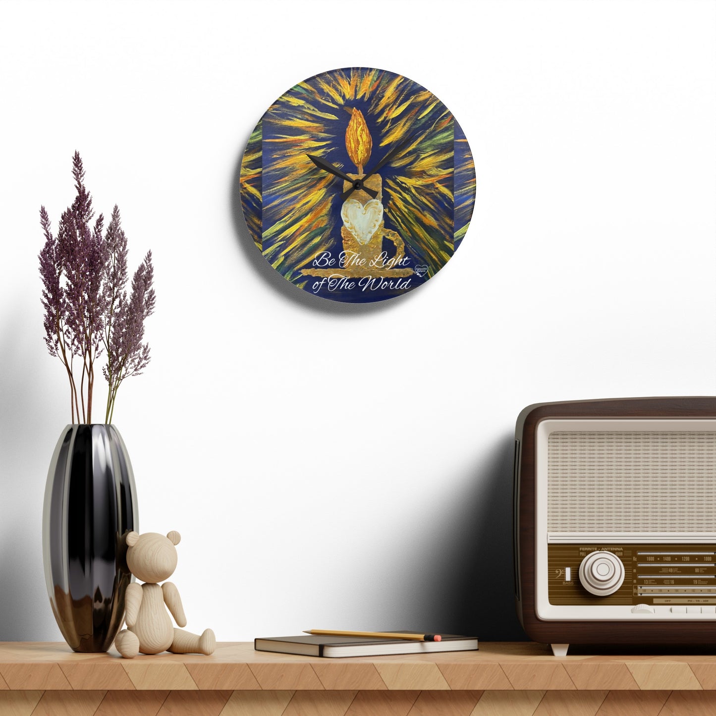 Acrylic Wall Clock ( Be The Light Of The World)