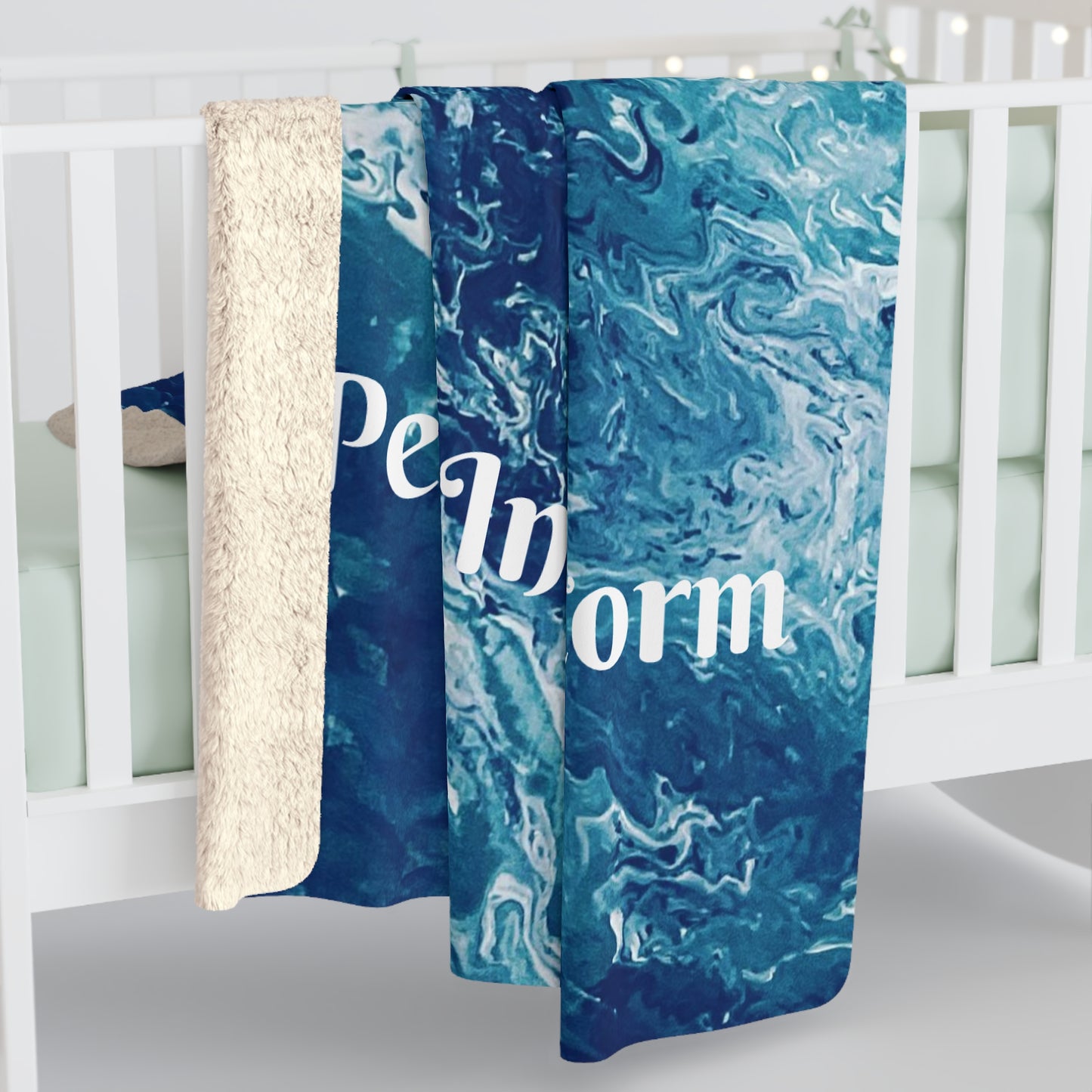 Peace in The Storm Sherpa Fleece Blanket