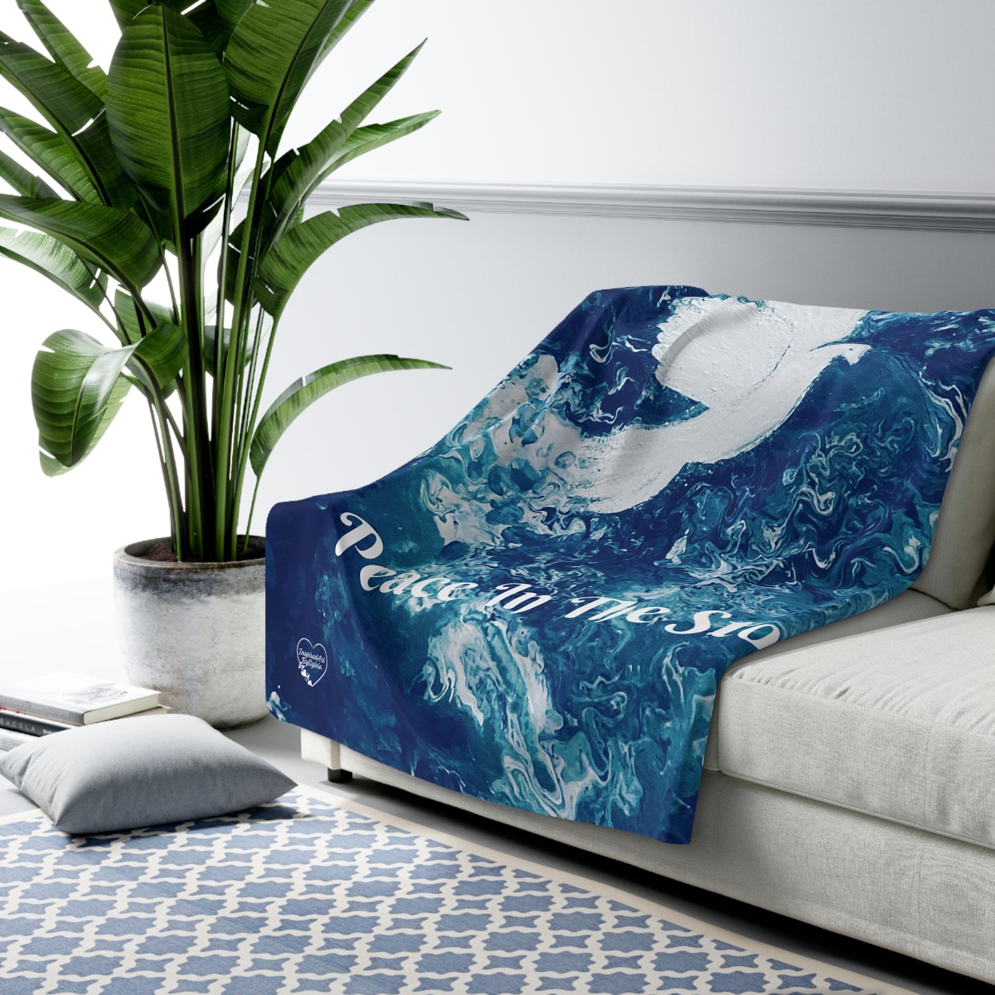 Peace in The Storm Sherpa Fleece Blanket