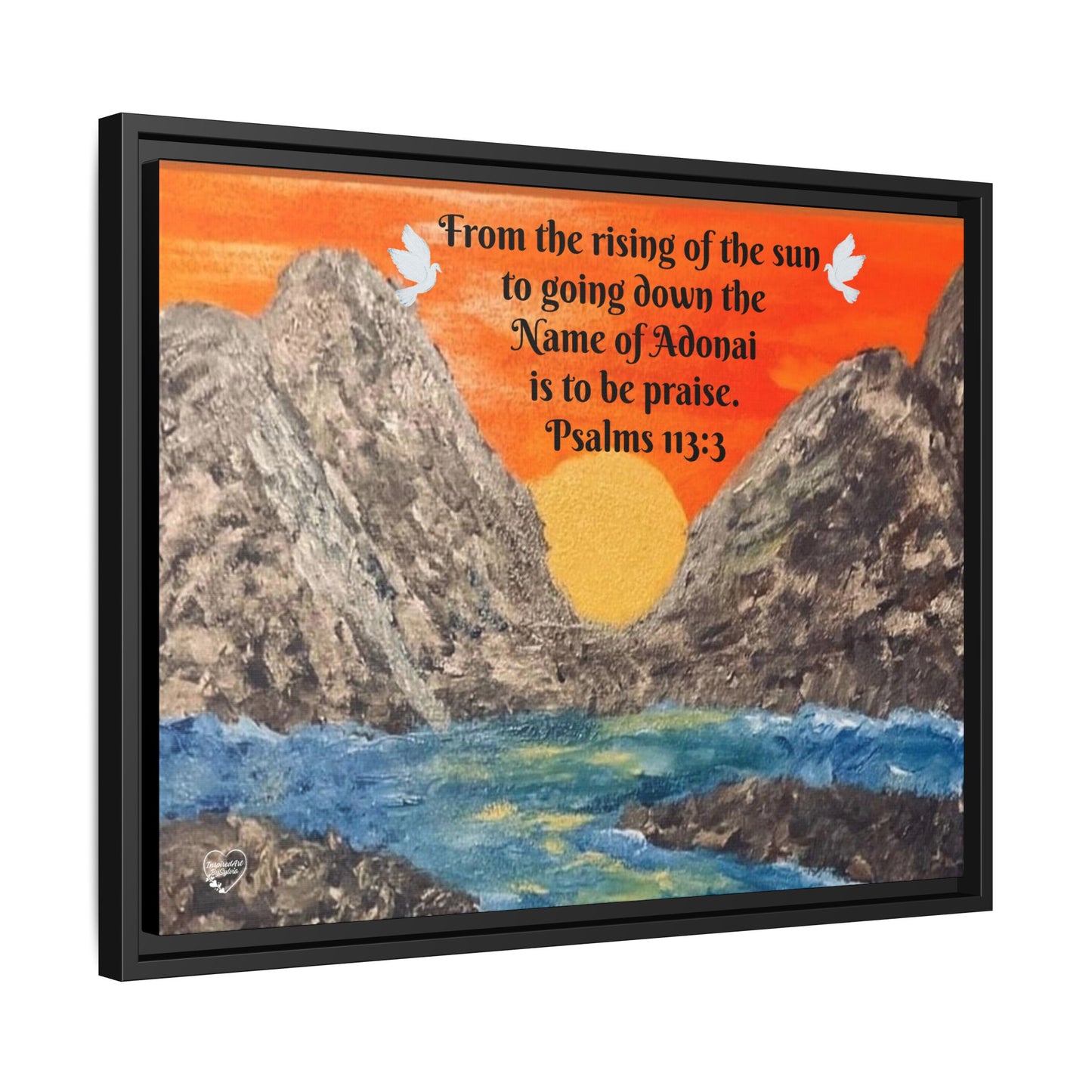 Matte Canvas, Black Frame (To The Rising Of The Sun)