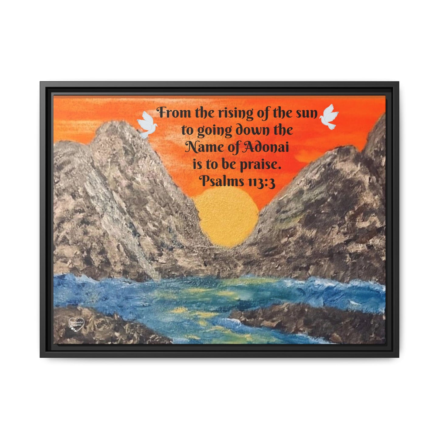 Matte Canvas, Black Frame (To The Rising Of The Sun)