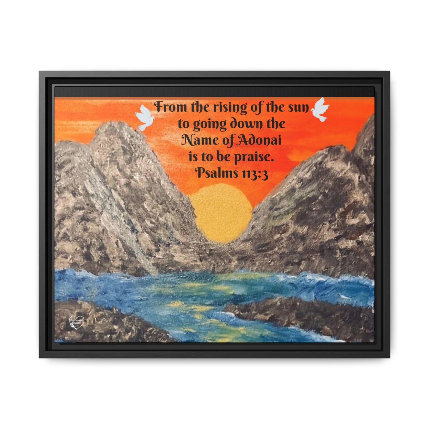 Matte Canvas, Black Frame (To The Rising Of The Sun)