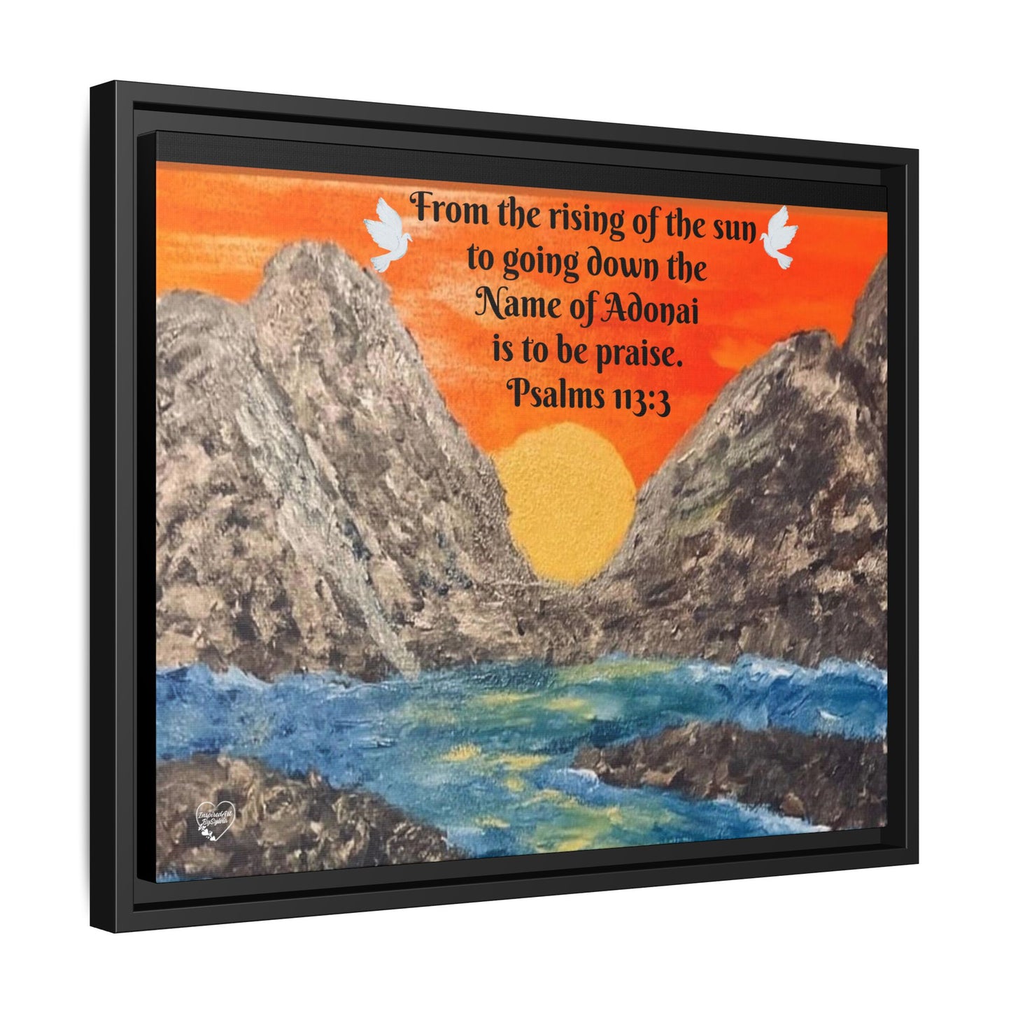 Matte Canvas, Black Frame (To The Rising Of The Sun)