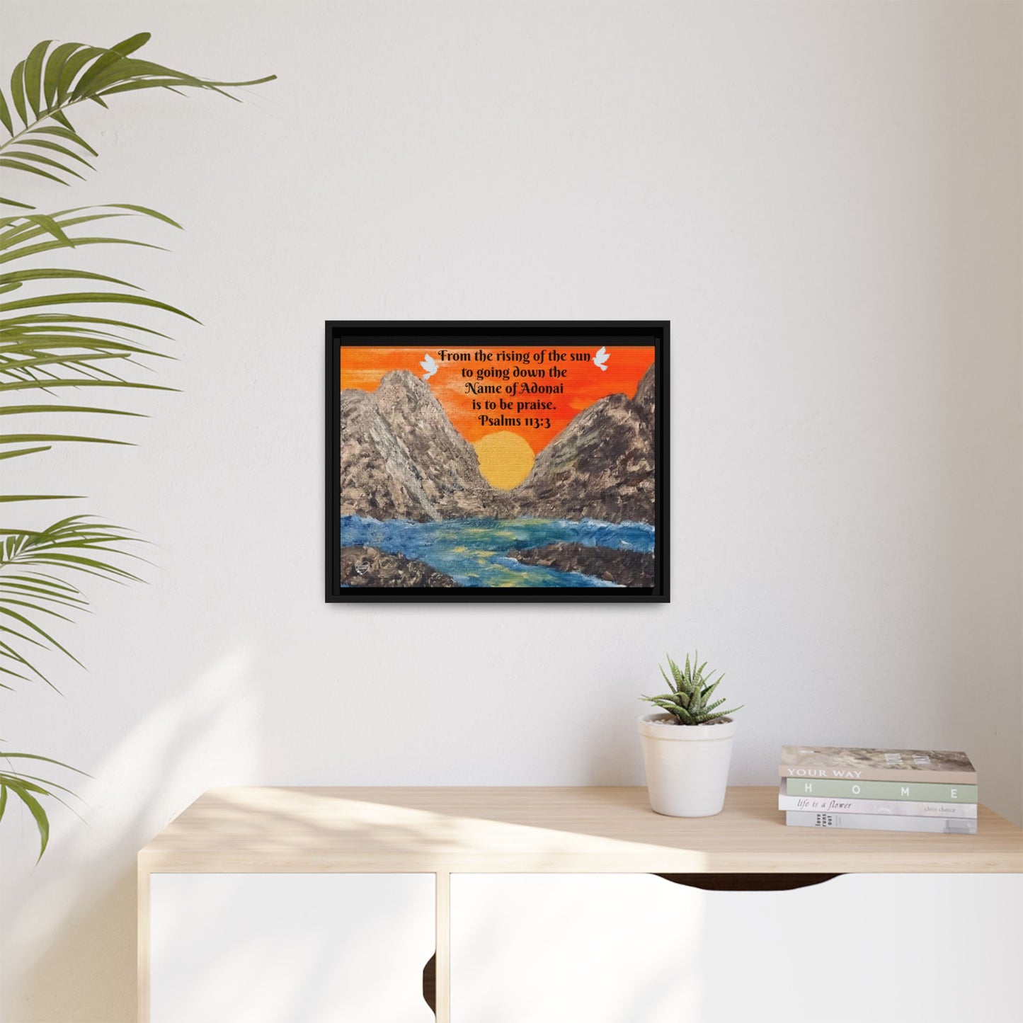 Matte Canvas, Black Frame (To The Rising Of The Sun)